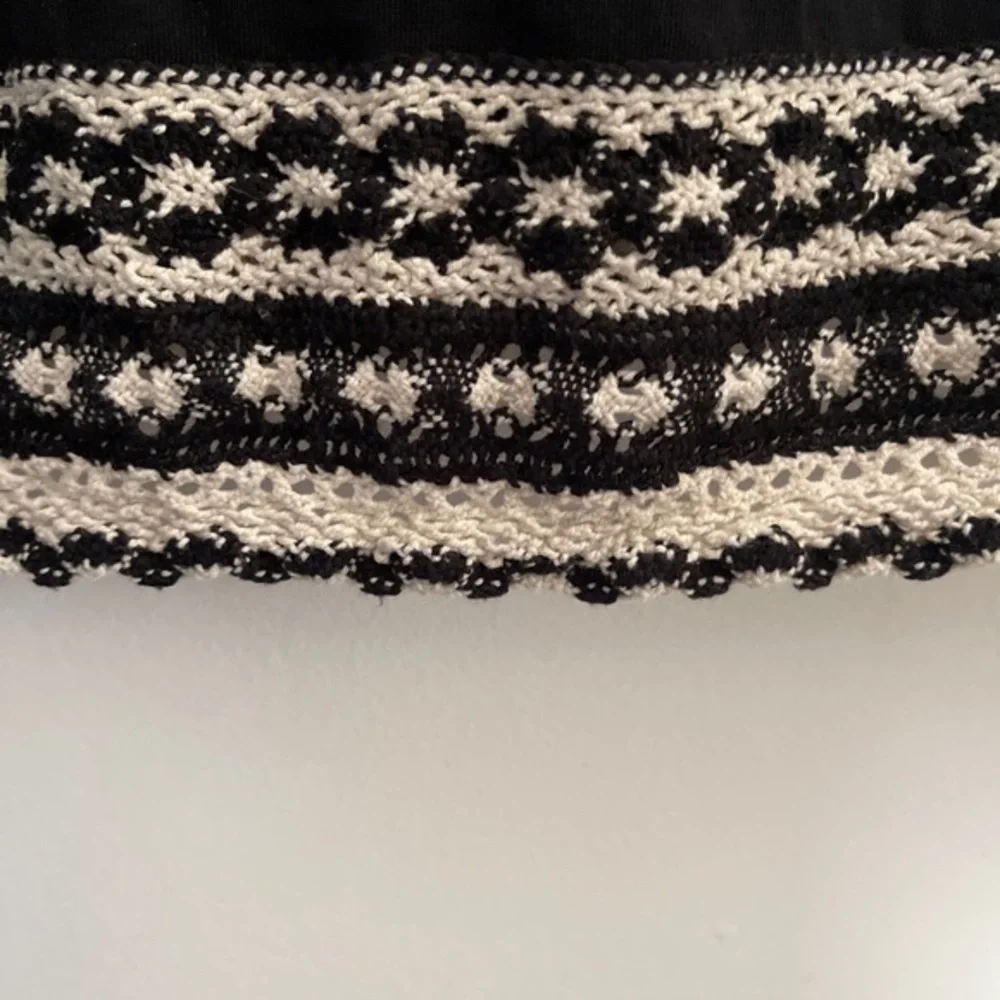 J. Jill Black Crochet Trim‎ Sleeveless Midi Dress Petite Large